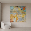 Modern high-end art hanging painting abstract 3d model