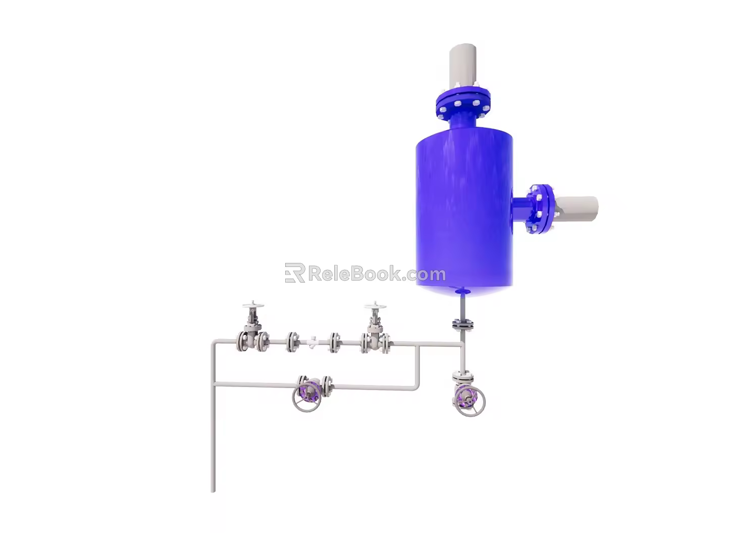 Condensate separator in steam distribution line 3d model