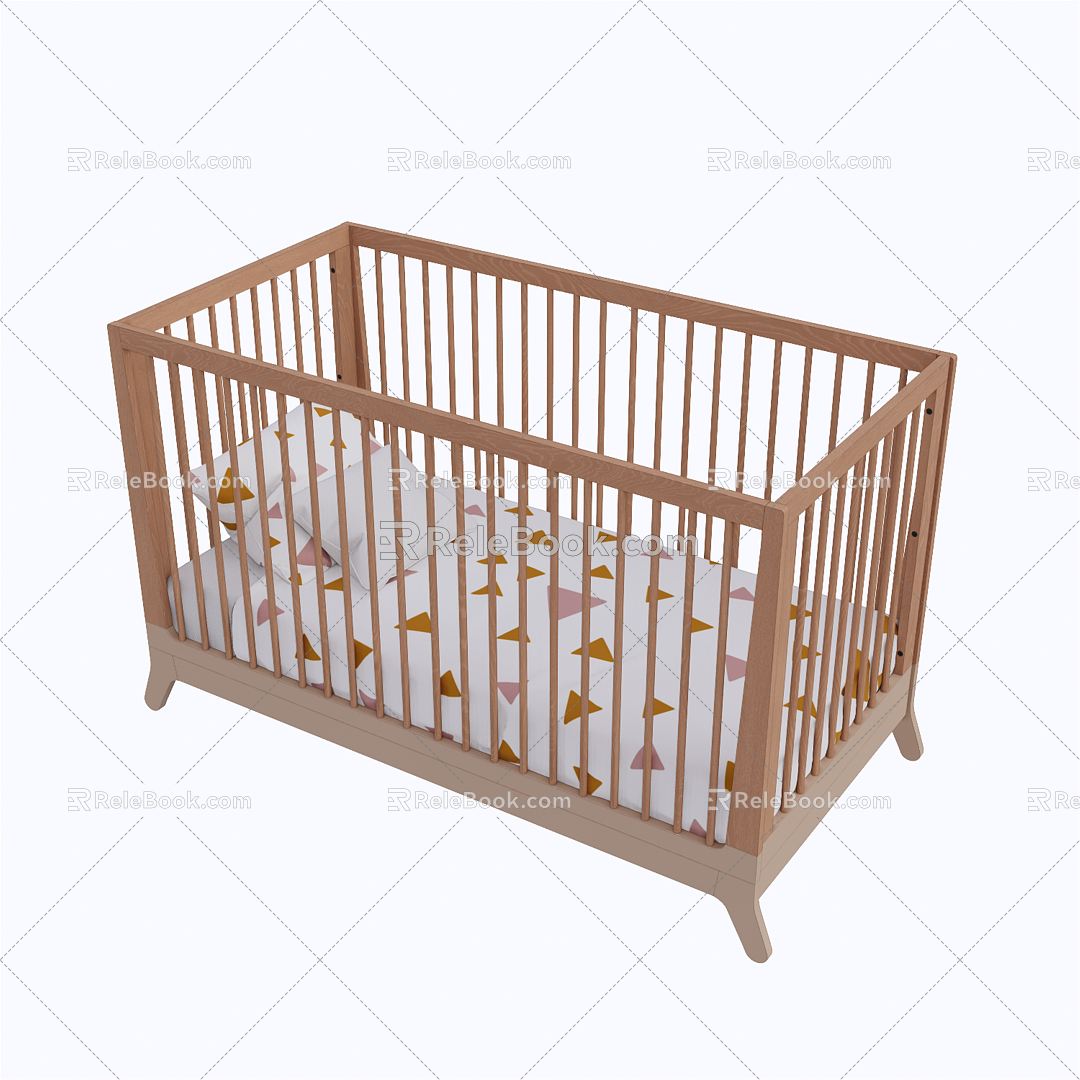 Modern Crib Children's Bed 3d model