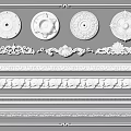 Gypsum Cornice Decorative Rosettes And Various Molding Design Styles For Interiors