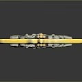 Elegant Yellow Carved Gemstone Silver Hairpin With Intricate Floral Design And Detailed Ornamental Stem