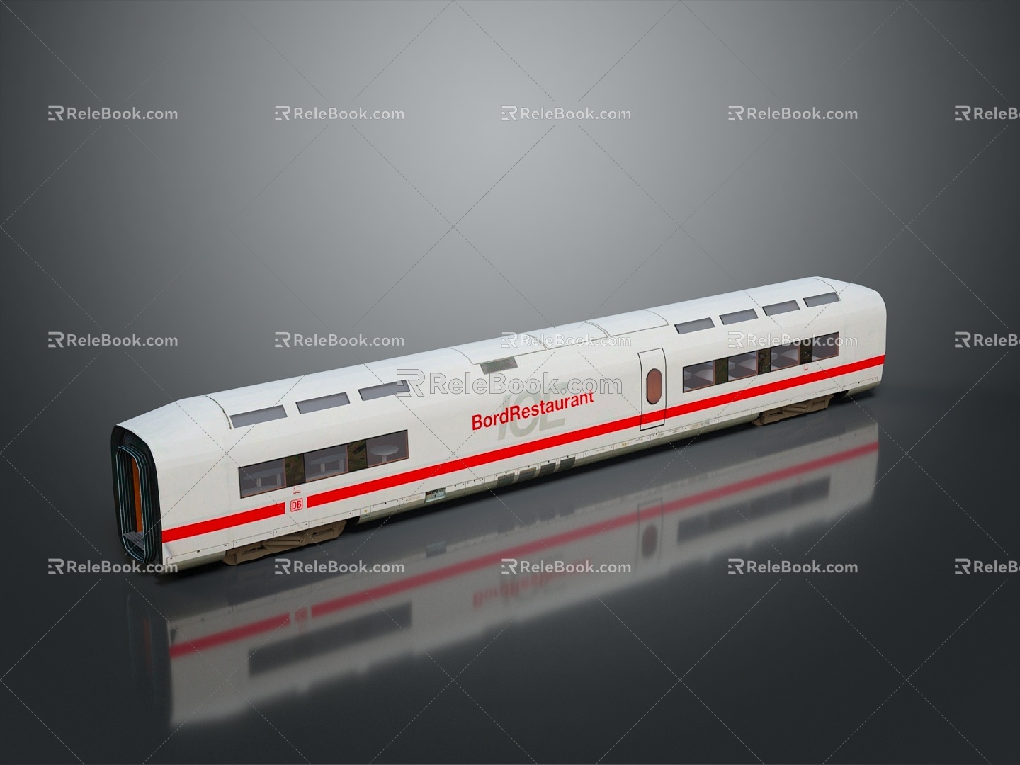 Modern train vehicle carrier realistic 3d model