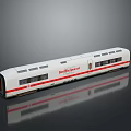White And Red Intercity Express Train With Sleek Carriage Exterior Design