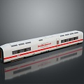 Modern train vehicle carrier realistic 3d model