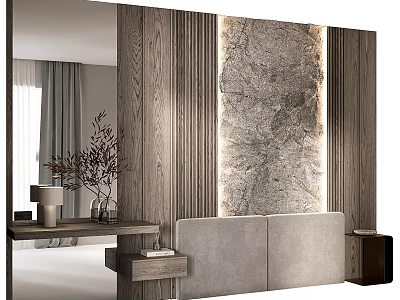 Sleek Modern Entryway Console Table And Side Cabinet With Wooden Finish And Storage Space 3d model
