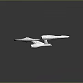 Futuristic Starship Model With NCC 1701 Identifier For Interstellar Cosmic Exploration Missions