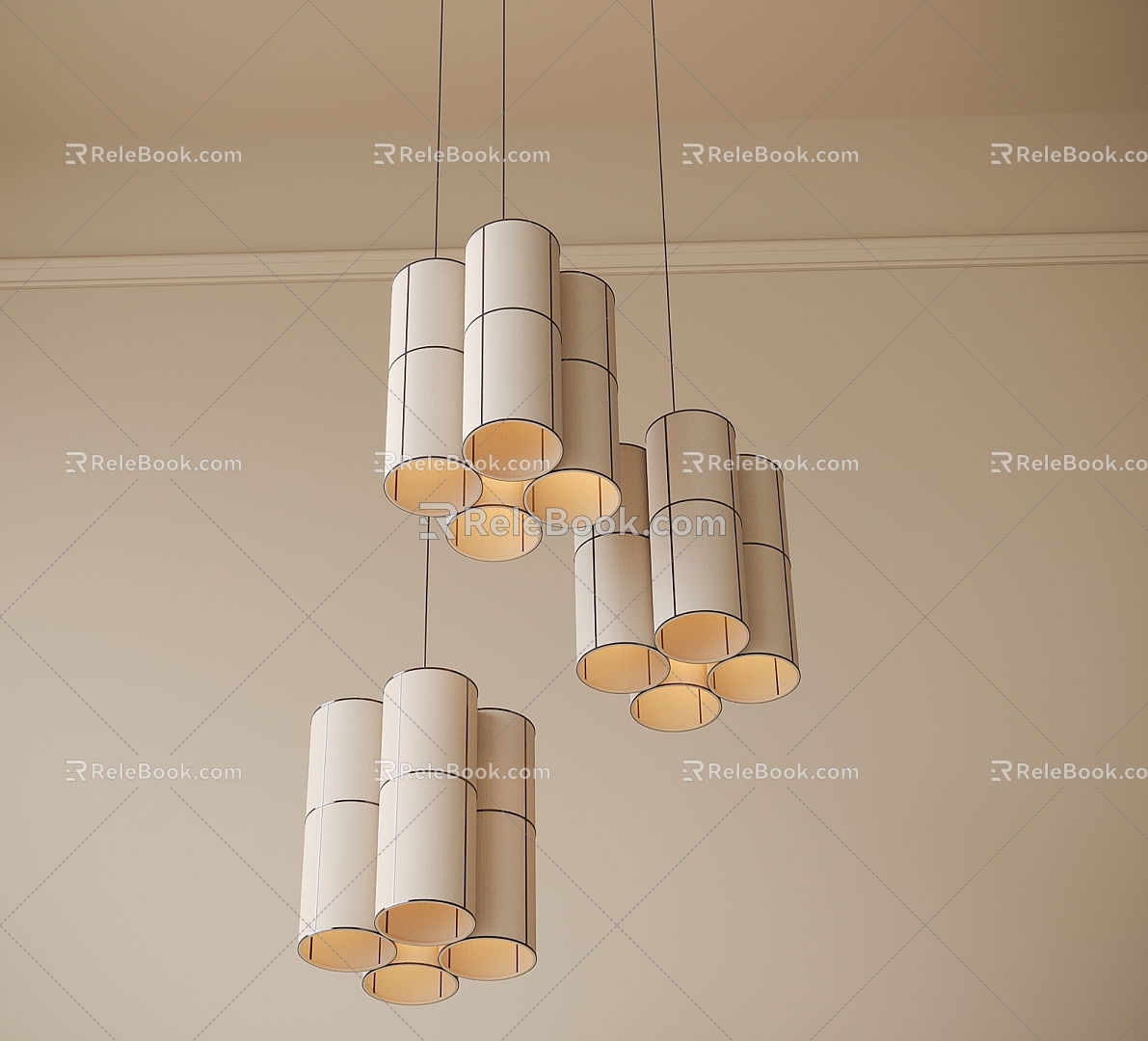 Modern chandelier 3d model