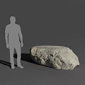 Wood Stone Material Natural Large Raw Stone With Human Silhouette Size Comparison