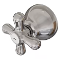Polished Chrome Wall Mounted Faucet With Cross Handle For Modern Bathroom