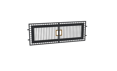 Modern gate wrought iron gate 3d model