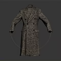 Classic Long Tweed Coat With Double Breasted Design And Stylish Details