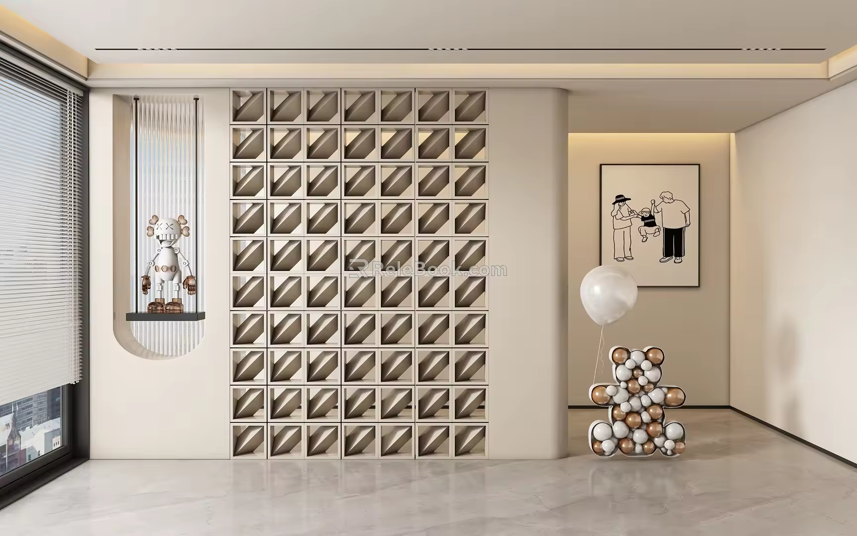 Entrance aisle partition 3d model