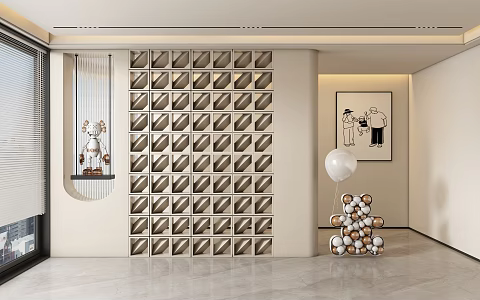 Entrance aisle partition 3d model