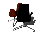 Modern Office Chair Design With Black Brown Colors And Metal Base