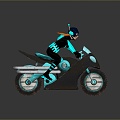 Motorcycle two-wheeled motorcycle off-road motorcycle road race motorcycle motor vehicle transport 3d model