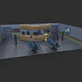 Spacious Outpatient Hall With Reception Desk Waiting Chairs And Welcome Sign