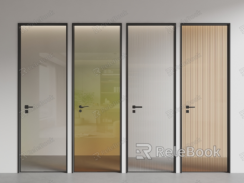 Modern swing door glass door single door Changhong glass door gradient glass door bathroom door kitchen door office door model