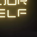 Bright Neon Decorative Light Featuring PUSH YOUR SELF Text Design in Vibrant Yellow Color