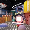 Colorful Fun Playground With Various Play Structures And Interactive Kids Zones 3d model