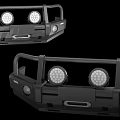 Car Front Bumpers Featuring Dual Angle Designs And LED Headlights 3d model