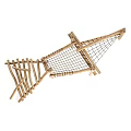 Outdoor Wooden Kids Climbing Frame With Ladder And Net Structure