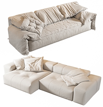 Modern Combination Sofa Multiplayer Sofa Combination 3d model