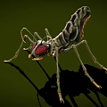insect pest insect cartoon insect deformation alien insect beetle grasshopper 3d model