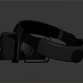 Sleek Black VR Headset With Comfortable Headband And Advanced Technology