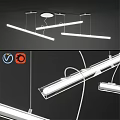 Modern Linear Pendant Lights With White Transparent Design For Interior Decoration
