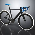 Sleek Modern Bicycle With Black Frame Blue Saddle And White Rims Design