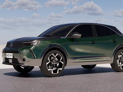 Green Modern SUV With Sleek Exterior Aerodynamic Body And Alloy Wheels 3d model