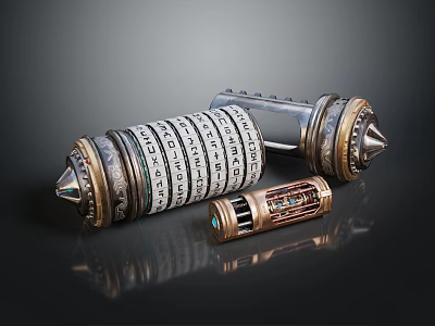 Precision Mechanical Equipment With Intricate Dials Metallic Gears And Ornate Design 3d model