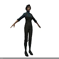 Game Movie Character in Green Overalls and Blue Shirt with Arms Outstretched Design