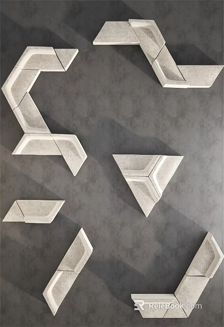 Modern Multi Seater Sofa With Soft Fabric Upholstery And Comfortable Design Features 3d model