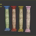Columns Stone Columns Stone Columns Old Columns Roman Columns Roman Columns Classical Columns Greek Columns 3d model