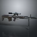 Tactical Sniper Rifle With High Precision Scope And Sturdy Barrel Design