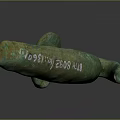 Ancient Bronze Hook Shaped Sculpture Carving With Green Patina And Intricate Inscriptions