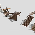 Various Wooden Staircase Designs With Handrails And Steps For Home Interiors
