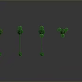 Green Ornate Street Lamp Designs With Various Styles Heights And Details