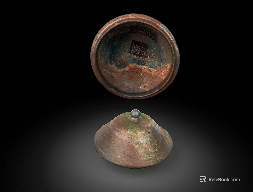 Vintage Handcrafted Ceramic Vessels With Rustic Earth Tones And Textured Surface 3d model 