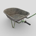 Small cart soil cart construction site small cart single-wheeled cart cart single-wheeled cart low face number low model simple model game video level super realistic 3d model