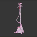 White And Red Standing Garment Steamer With Modern Design And Efficient Steam Function 3d model