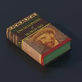 Encyclopedia World Book Featuring Van Gogh Portrait And Decorative Cover Design