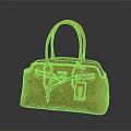 Brown Leather PRADA Handbag With Double Handles Gold Hardware And Classic Design