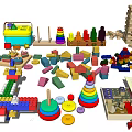 Modern Toy Building Blocks 3d model