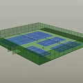 Enclosed Multiple Tennis Courts Sports Facility for Fitness and Recreational Activities