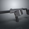 Modern Black Tactical Weapon with Rail System Grip and Barrel Design 3d model