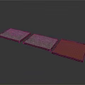 Three Different Material Square Floor Mats for Home Living Use