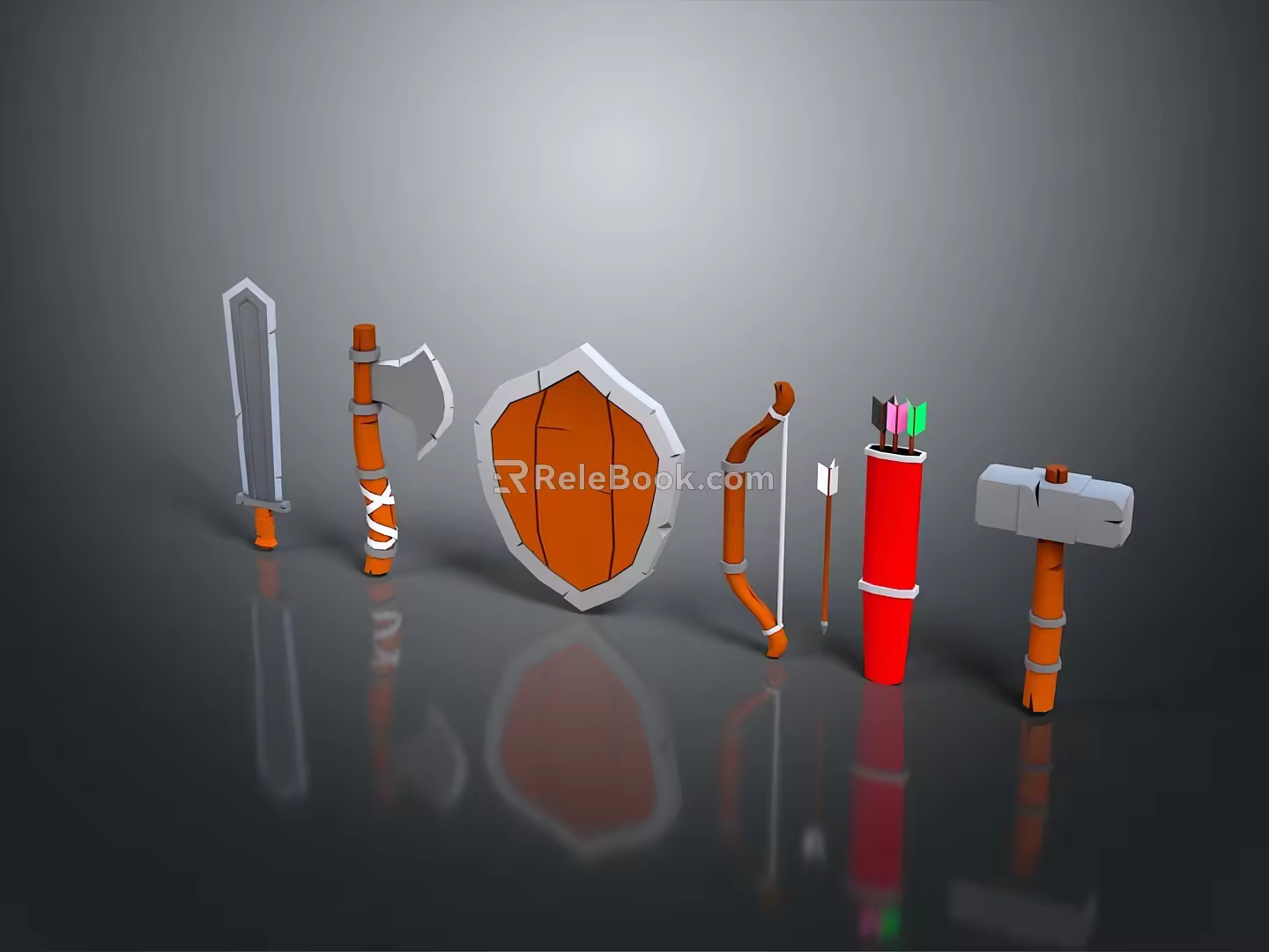 Crossbow Mechanical Crossbow Shift Bow and Arrow Shoot Far Equipment Weapons High-tech Crossbow 3d model