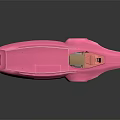 Pink Flamingo Inspired Streamlined Car With Glossy Surface And Modern Design 3d model